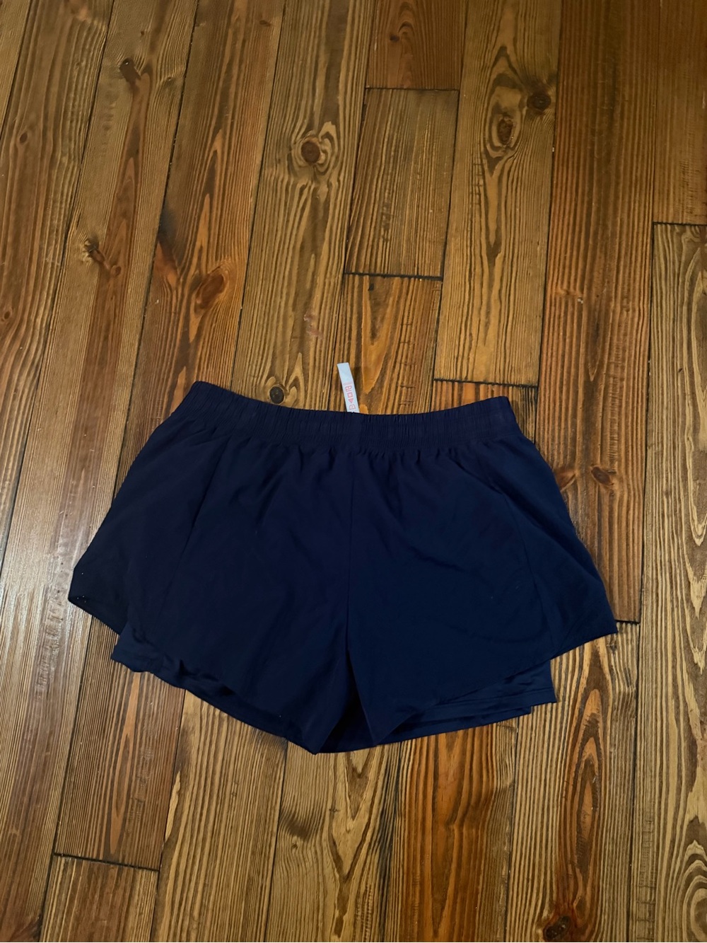 Women's Navy Layered Athletic Shorts